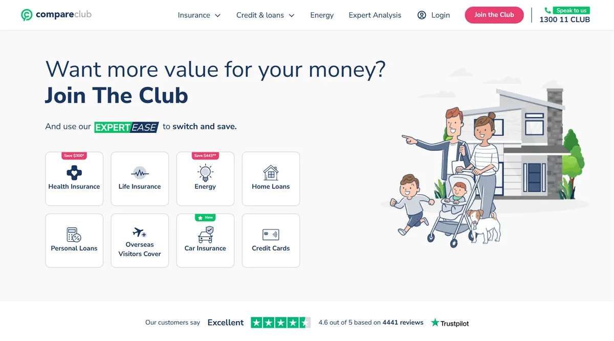 Compare Club, before rebrand